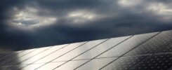 Solar panels on cloudy days